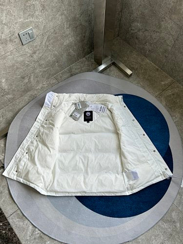 Canada Goose White Tonal Logo Quilted Puffer Vest