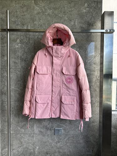 Canada Goose Dusty Pink Hooded Four-Pocket Puffer Jacket