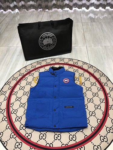 Canada Goose Royal Blue Classic Logo Quilted Puffer Vest