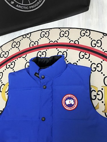 Canada Goose Royal Blue Classic Logo Quilted Puffer Vest