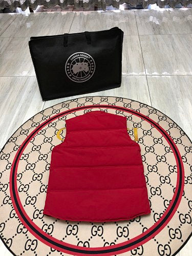 Canada Goose Red Classic Logo Quilted Puffer Vest