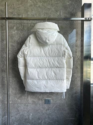 Canada Goose White Hooded Four-Pocket Puffer Jacket