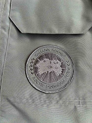 Canada Goose Charcoal Gray Hooded Four-Pocket Puffer Jacket