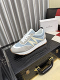 Moncler Men's Light Blue Panel Low-Top Sneakers